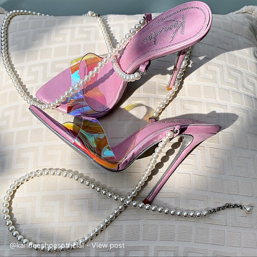 Dolce amaro pearl mule sandals